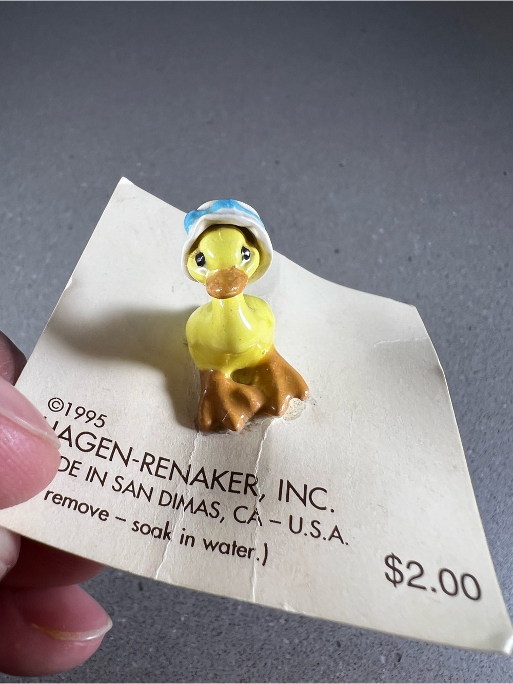 Hagen-Renaker Sister Goose Figurine with Hat